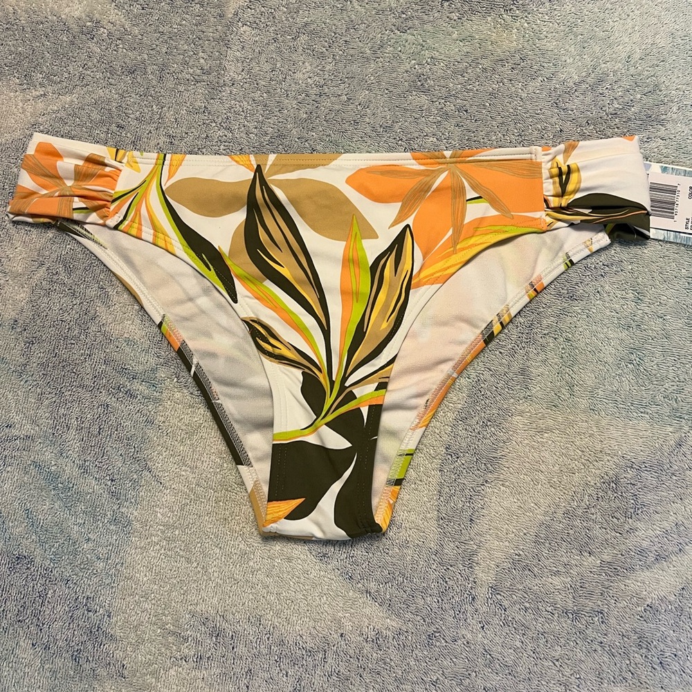 Roxy beach classics moderate coverage Floral Bikini Bottom size XL